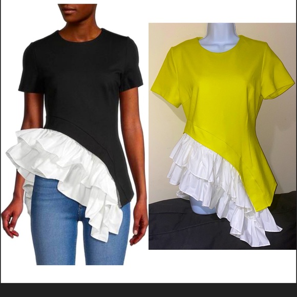 neon ruffle top